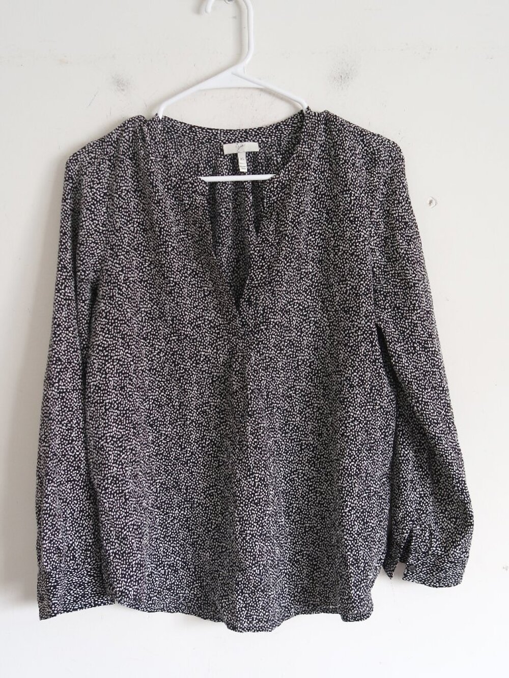 Joie Polka Dot Long Sleeve Silk Blouse - Size XS